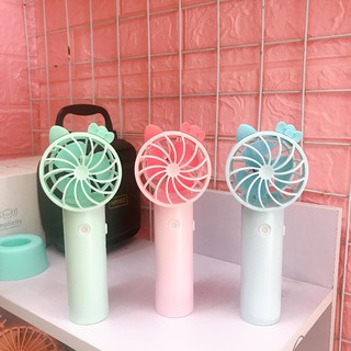 quạt mini cầm tay tai thỏ phun sương