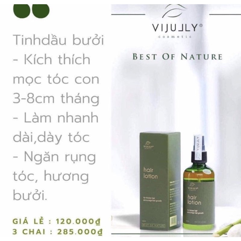 Xịt tóc, Tinh dầu bưởi, Xịt bưởi Vijully chính hãng, kích mọc tóc, giảm rụng tóc, dưỡng tóc, chăm sóc tóc, xịt mọc tóc