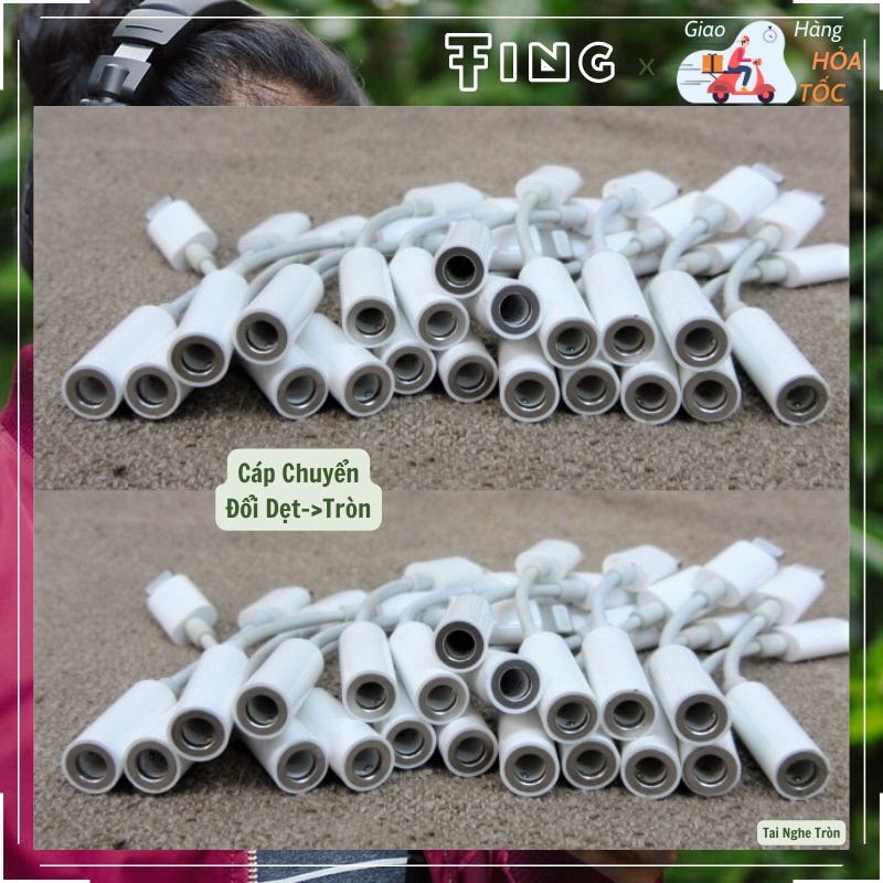 Tai nghe chân tròn 2hand chuẩn zin kèm jack chuyển đổi