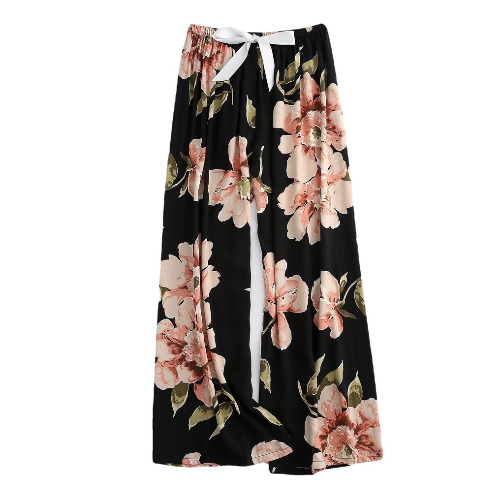 Quần Ngủ Cotton Lụa Ống Rộng Phong Cách Mới Mùa Hè Cho Phụ Nữ Mang Thai