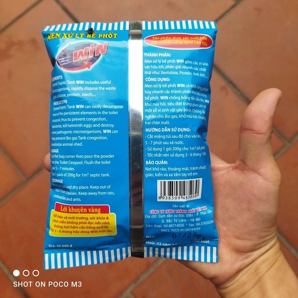 Men Xử Lý Bể Phốt Win - Khử Mùi Hôi - Phòng Tắc Nghẽn Hầm Cầu - Vĩnh Viễn Không Phải Hút Bể Phốt - Giá Gốc Nhà Máy