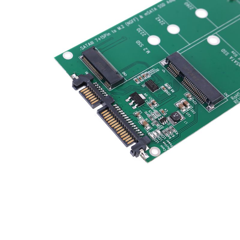 Bộ Chuyển Đổi Ssd Sang Sata 3 Iii Msata &amp; M.2 2 Trong 1