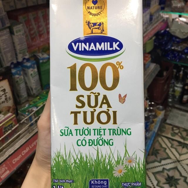 Sữa Tươi 1 Lít Con Bò Vinamilk 100% ❤️FREESHIP❤️ Sản Phẩm Cao Cấp Số 1 Việt Nam Xuất Khẩu