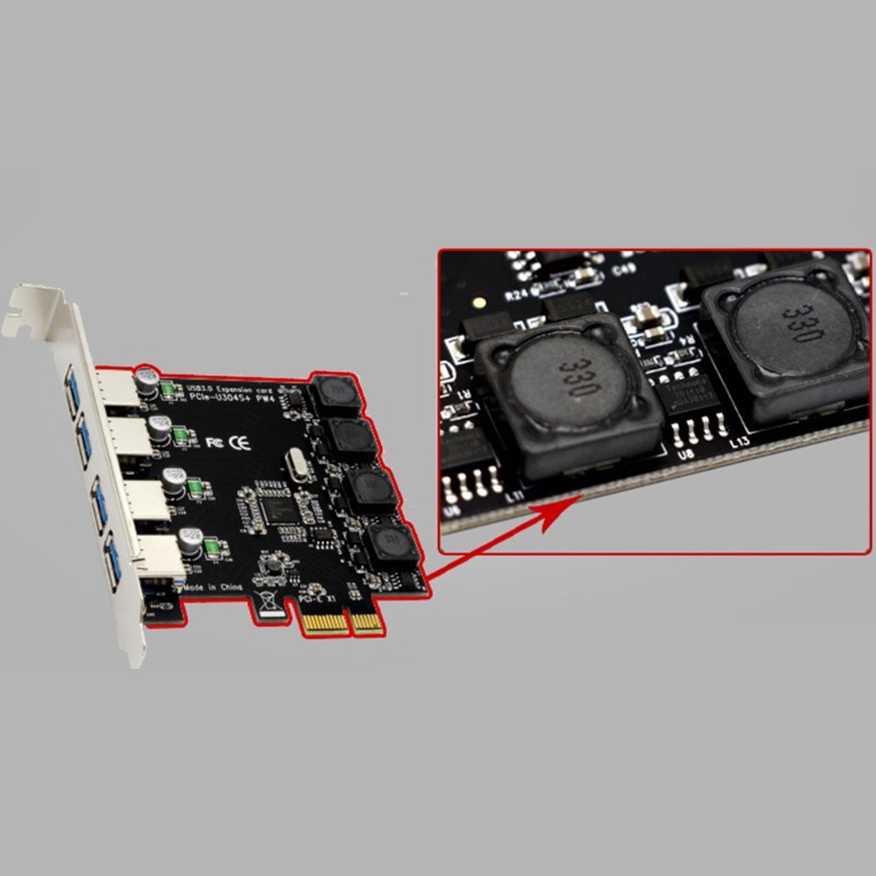 Card Mở Rộng PCI-E Chuyên Nghiệp BT BT Sang USB 3.0 PCI Cho Máy Tính Để Bàn (4 Por