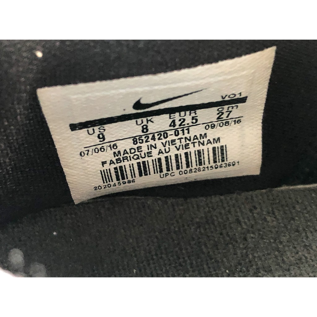 [Size 42.5]Giày cũ chính hãng NIKE ZOOM BLACK GUM