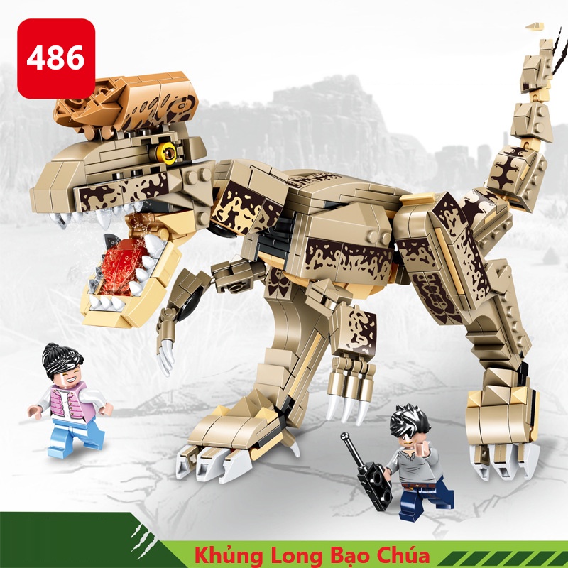BỘ ĐỒ CHƠI XẾP HÌNH Mô Hình Ninja Khủng Long Bạo Chúa, Lắp Ghép Khủng Long, Lắp Ráp Khủng Long