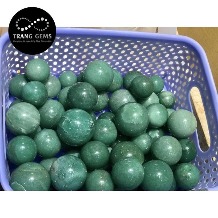 Bi cầu đá Aventurine tư nhiên, đường kính trung bình 3,5 cm