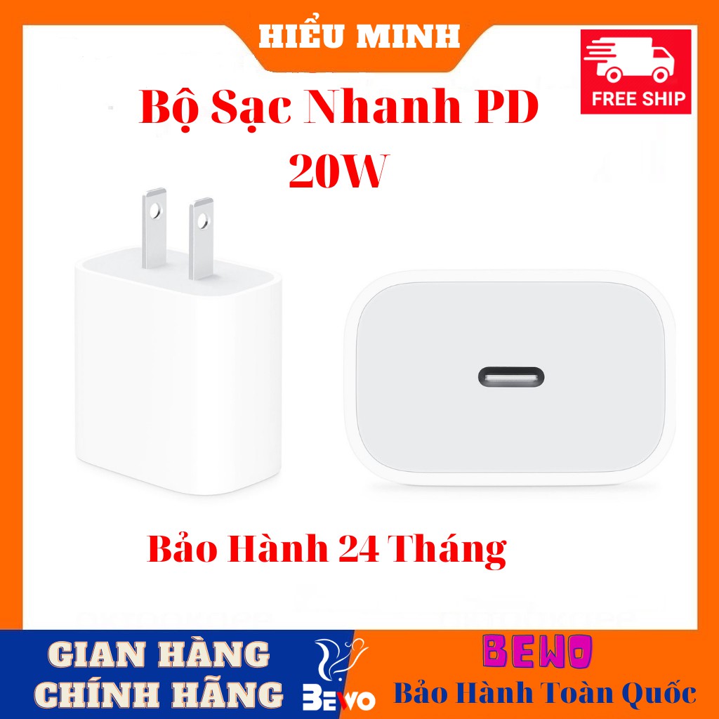 Củ Sạc Nhanh Chính Hãng PD 20W USB-C. Cáp Sạc Nhanh USB-C To Lightning . iphone 11 Promax, 12 Pro, 12 Promax