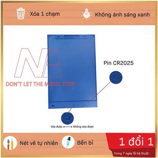 Bảng Viết Vẽ Thông Minh Màn Hình LCD 10 - 12 inch Cho Bé / Xóa Nhanh Với 1 Nút Bấm