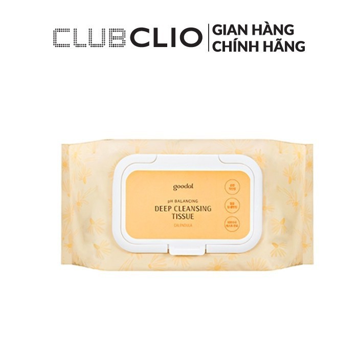 Khăn Giấy Tẩy Trang Goodal Calendula PH Balancing Deep Cleansing Tissue (80pc)(01/02/2023)