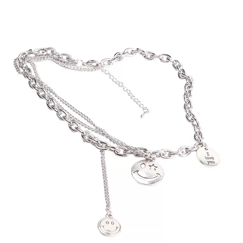 vòng cổ Mặt Hình Mặt Cười Phong Cách Hàn Quốc