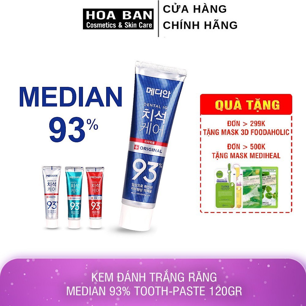 Kem Đánh Trắng Răng Median 93% Tooth-Paste 120gr - Hoa Ban Cosmetic