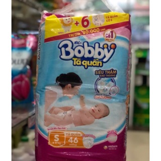 (Tặng thêm 6 miếng ) tã quần bobby s46/m42/l38/xl34