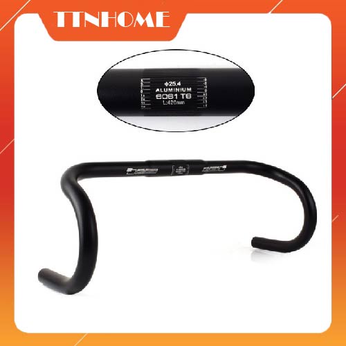 Tay lái ghi đông xe đạp lòng chảo ghi đông sừng bò cho xe Fixed Gear 25.4