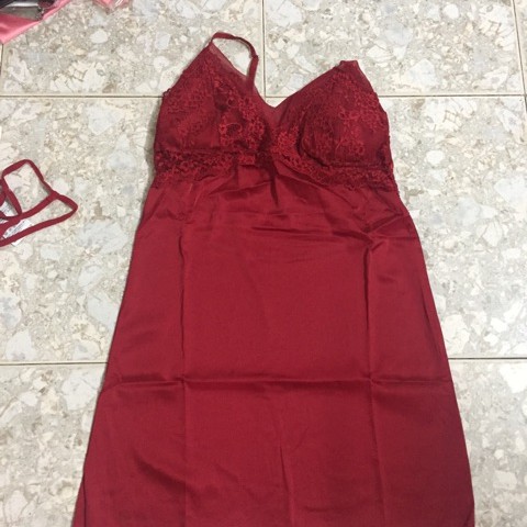 Váy ngủ lụa bigsize 💝MLXL2XL 40-65KG💝 phối lưới ren lưng sexy, đồ ngủ sexy SL115 cao cấp giá rẻ