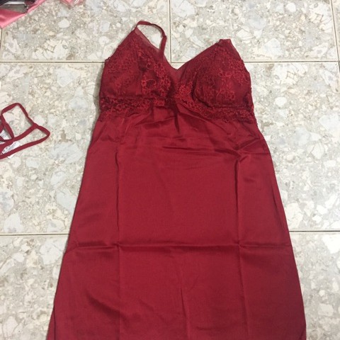 Váy ngủ lụa bigsize 💝MLXL2XL 40-65KG💝 phối lưới ren lưng sexy, đồ ngủ sexy SL115 cao cấp giá rẻ | BigBuy360 - bigbuy360.vn