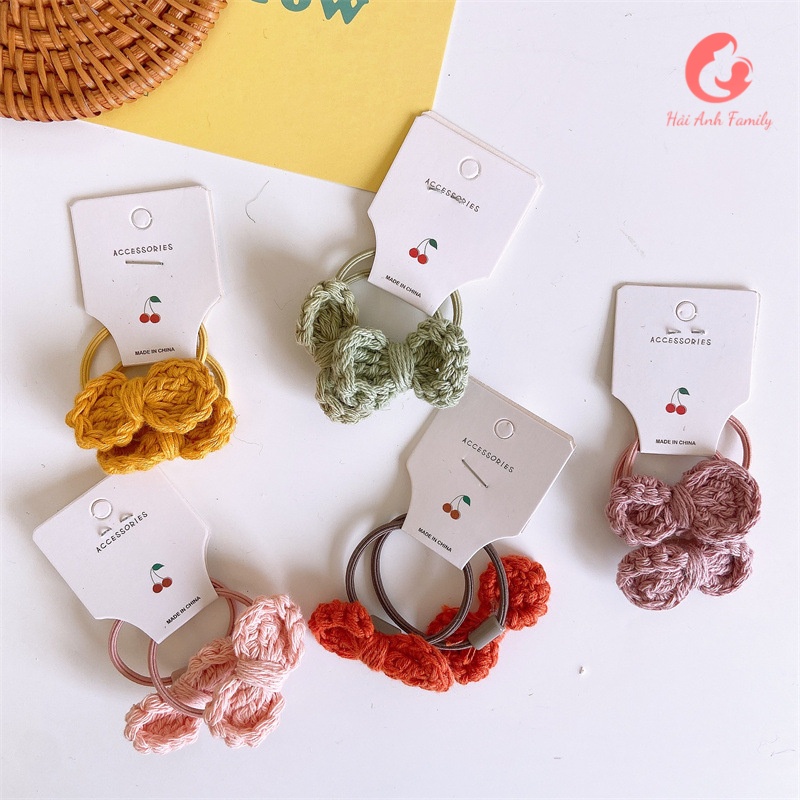 Set 2 dây buộc tóc hình nơ xinh xắn cho bé - Hải Anh Family