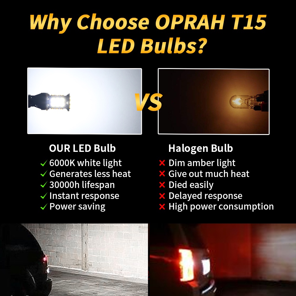 Bộ 2 Đèn LED T15 3030 24SMD Chất Lượng Cao Cho Xe Hơi
