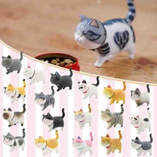 Mô hình mèo bi đi bộ để bàn mini, tiểu cảnh, trang trí bàn học, bàn làm việc, tủ sách