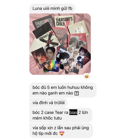 BỘ ẢNH TXT CASE TEAR THURSDAY’S CHILD