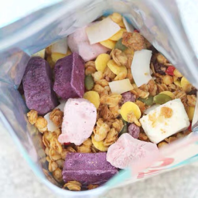 [ Sẵn-mua 4 tặng bát] Ngũ Cốc Sữa Chua Hoa Quả Mix Rau Củ Quả, Mix hạt OME