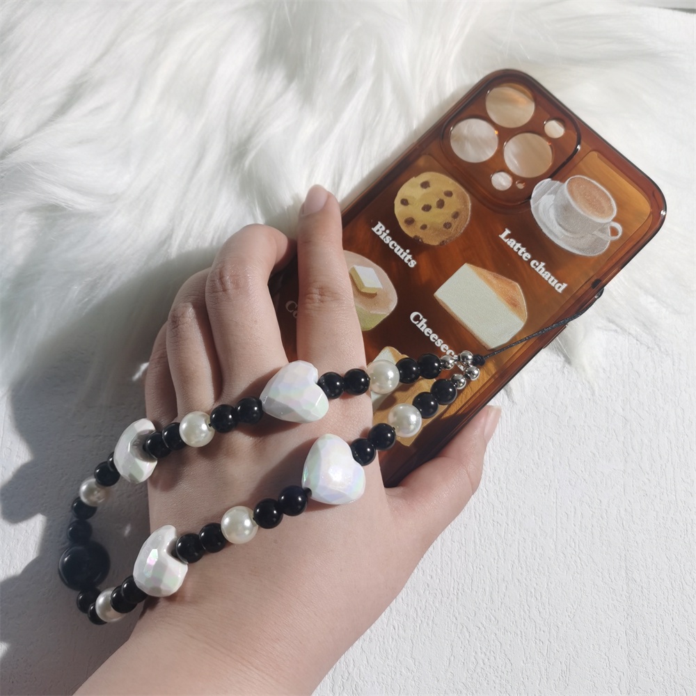 Dây Hạt Ngọc Trai Bằng Acrylic Mềm Chống Thất Lạc Gắn Điện Thoại Tiện Dụng