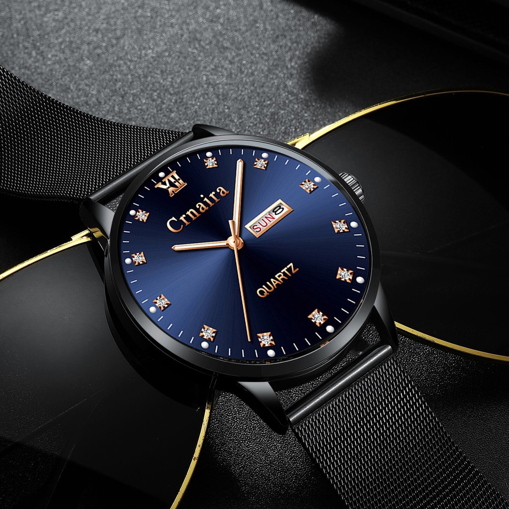 ĐÔNG HỒ NAM CRNAIRA C03089 CHẠY 3 KIM DÂY THÉP MÀNH CAO CẤP + TẶNG PIN | BigBuy360 - bigbuy360.vn