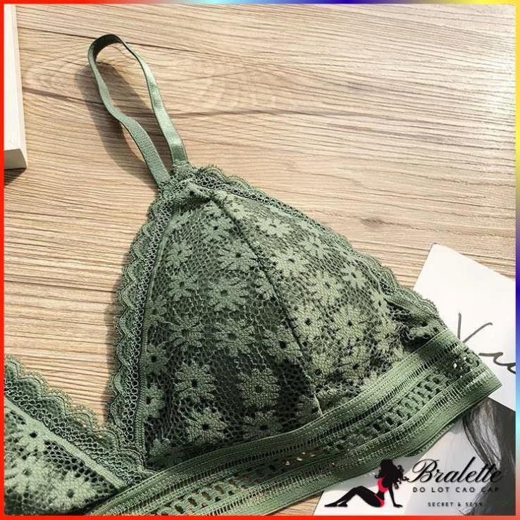 Áo Ngực Áo Lót Bralette Cotton Ren Hoa Cúc KHÔNG GỌNG Có Quần Ghép Bộ | BigBuy360 - bigbuy360.vn