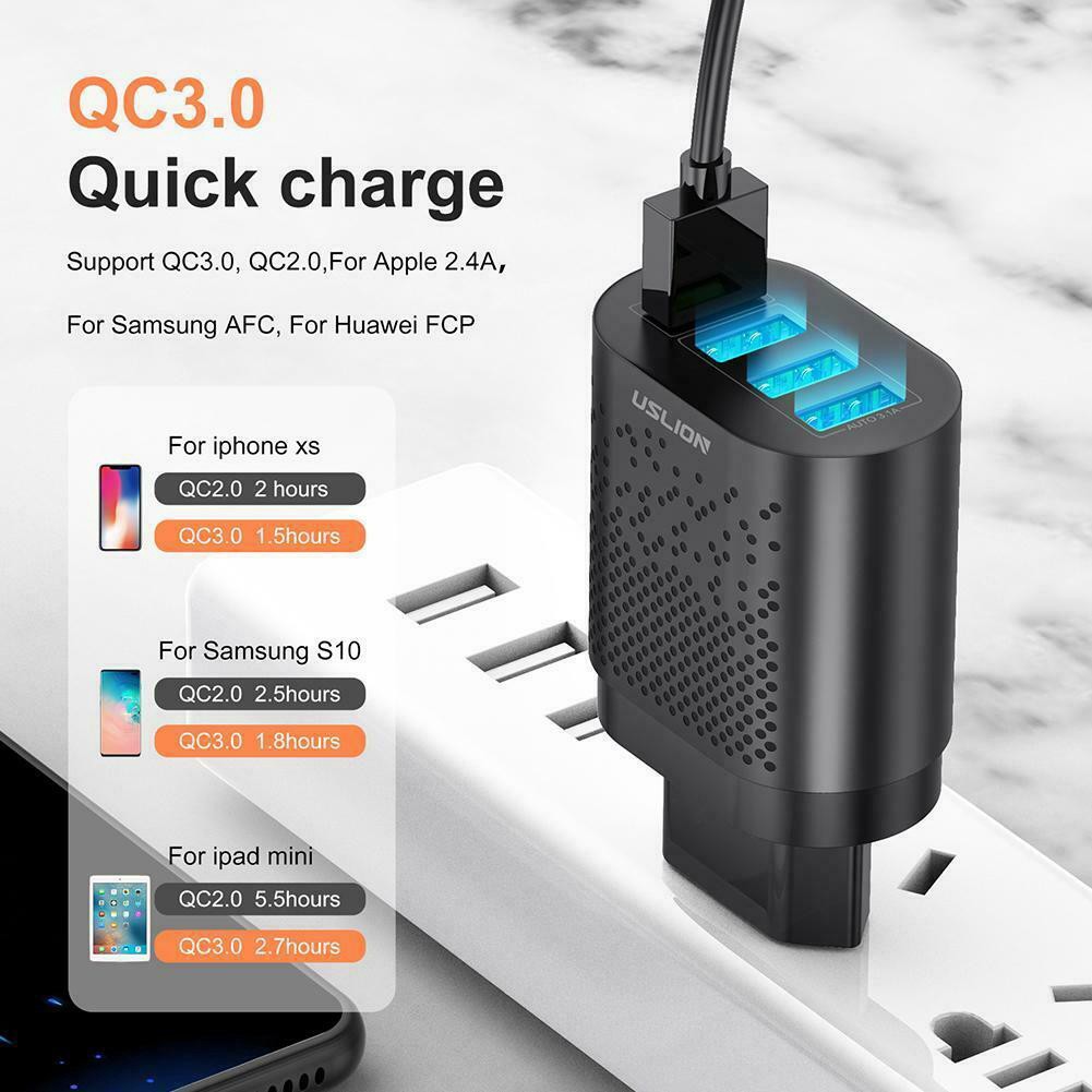 Adapter sạc nhanh QC 3.0 3 cổng USB chất lượng cao6/3