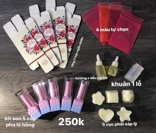 Bộ làm son sáp 5 cây