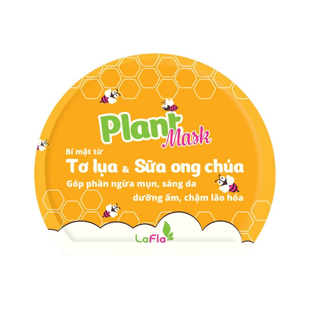 Mặt nạ Tơ lụa Sữa ong chúa L'asenta Plant Mask 1 miếng ngừa mụn, ngừa lão hóa, trắng da | Thế Giới Skin Care
