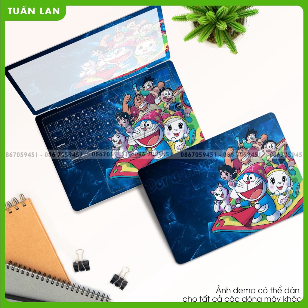 Skin dán LAPTOP In Hình Doraemon Bộ 1 - Tất cả Dòng máy : Dell, Hp, Acer, Asus, Macbook...( IB Shop) mcdrb1