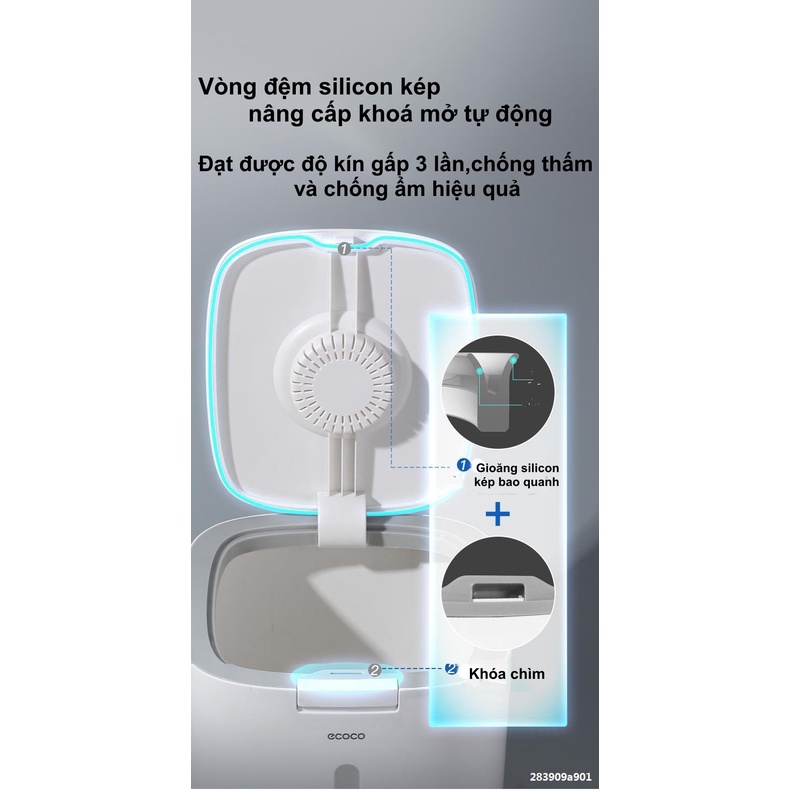 [BẢO HÀNH 1 NĂM] Thùng Đựng Gạo ECOCO - Chống Ẩm, Chống Mối Mọt - Loại 10kg - Chính Hãngi