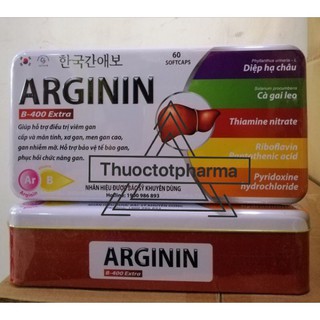 Arginin B-400 extra Hộp 60 viên
