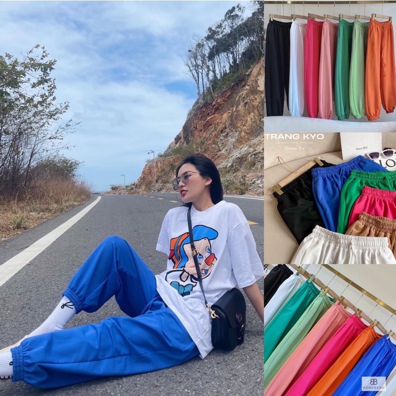 Quần Jogger Nữ Bo Gấu Vải Thun Da Cá - hàng cao cấp - thiết kế độc quyền - ảnh thật 100% chính chủ Trang Kyo