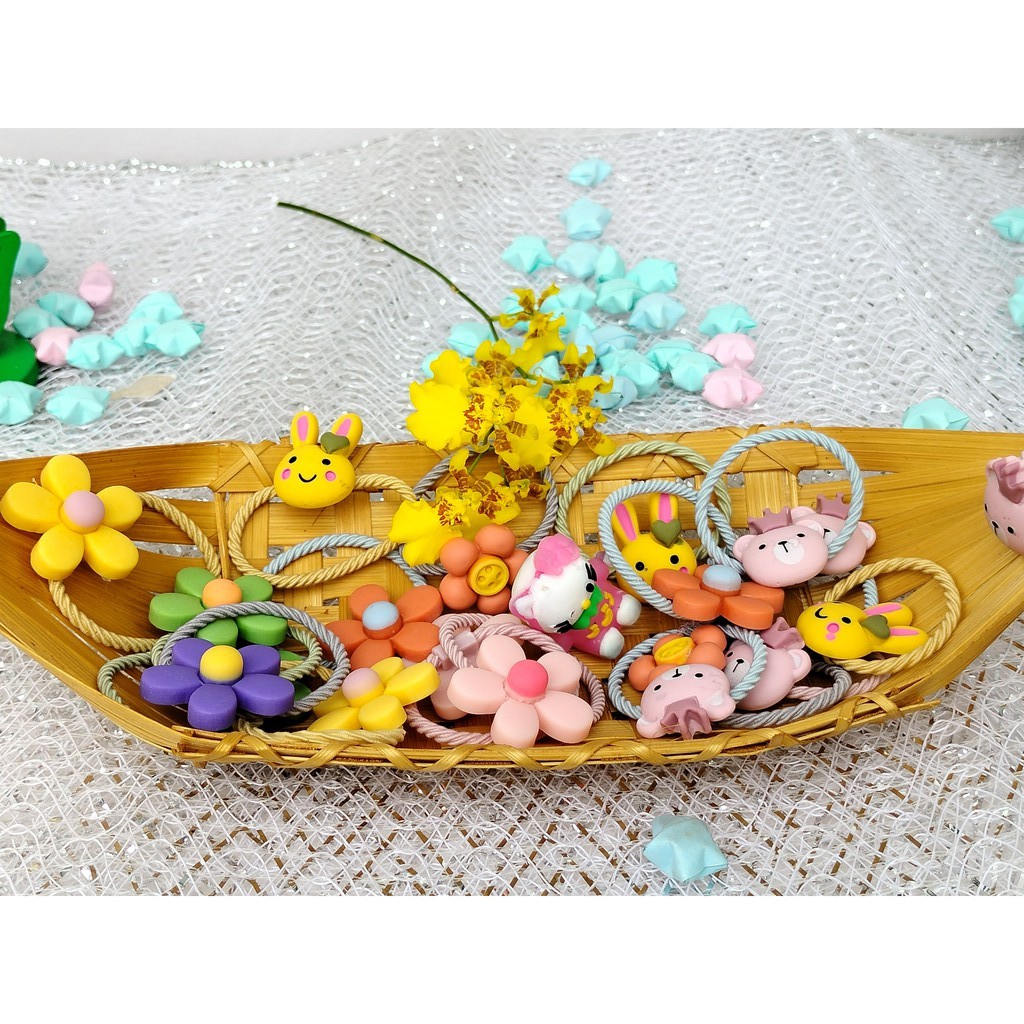 SET 10 dây cột tóc đáng yêu Tam's