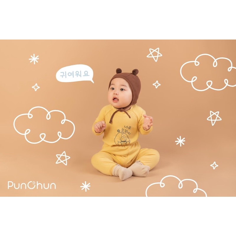 Punchun Bộ dài tay raglan cho bé 6m-5y AW2022D05