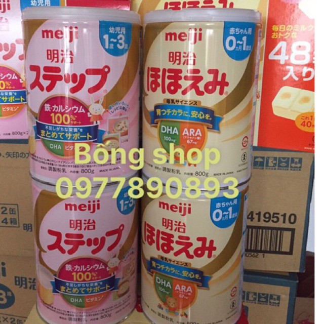 SỮA MEIJI SỐ 9 và 0 NỘI ĐỊA NHẬT -hộp 800g