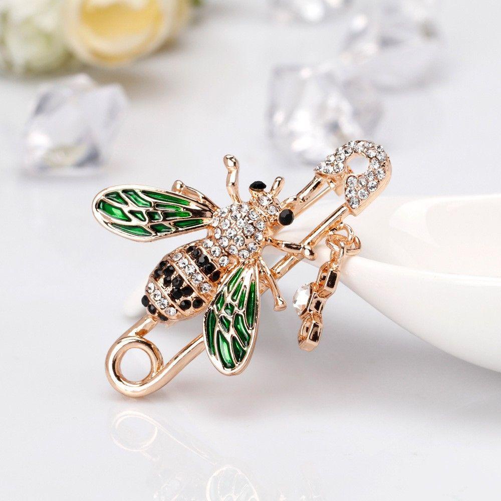 Ghim Cài Áo Hình Chú Ong Phong Cách Vintage Thanh Lịch|Ghim CàI ÁO HìNh Hoa ĐíNh Kim Cương Giả ThờI Trang Cho Nữ