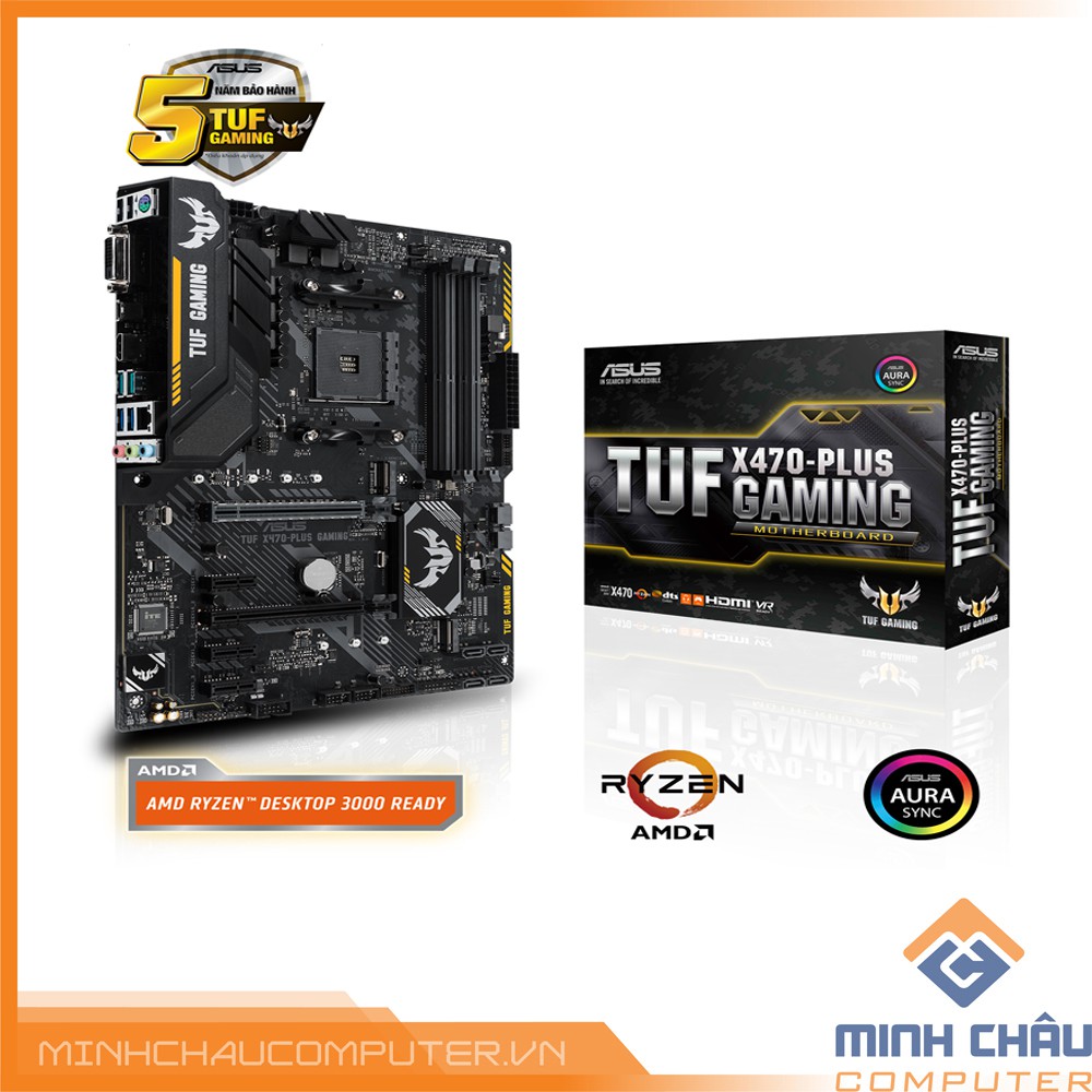 Mainboard ASUS TUF X470-Plus Gaming AM4 AMD X470 - Chính hãng 36 tháng