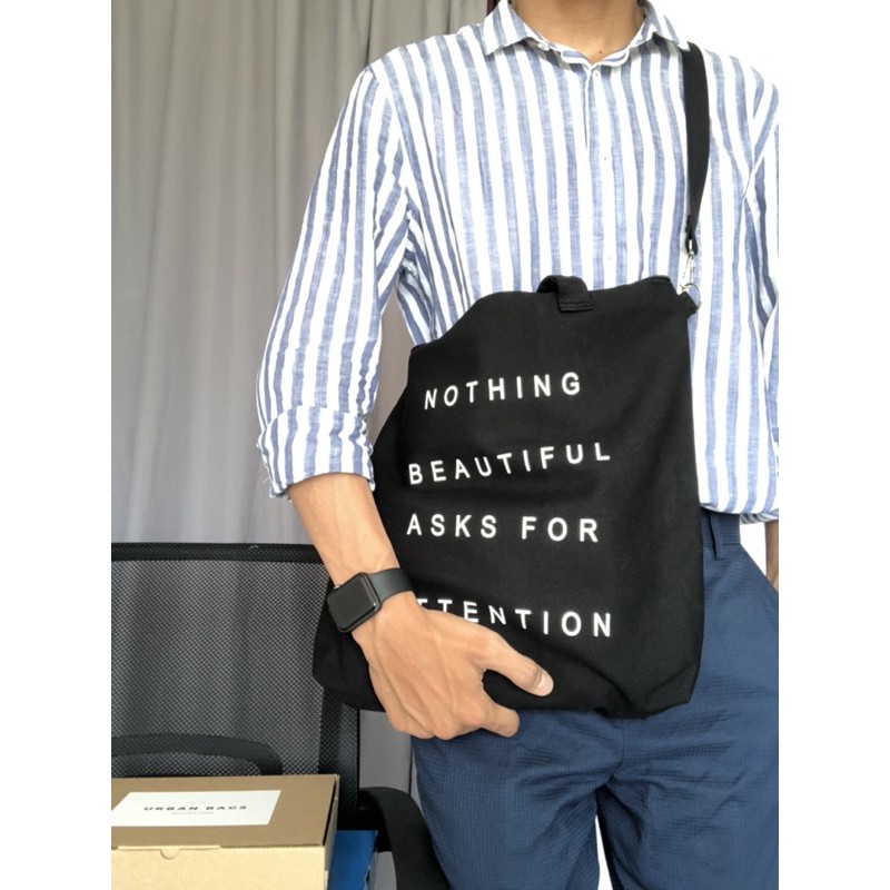 Túi vải đeo chéo cầm tay nam nữ [Trợ giá ship] [Urban Bags] | BigBuy360 - bigbuy360.vn