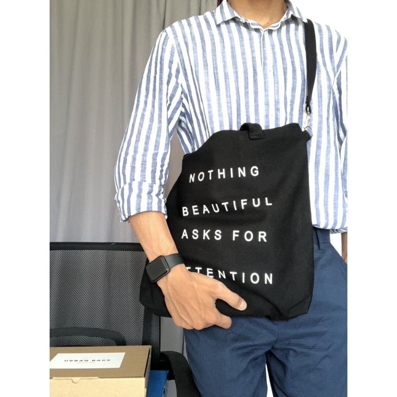 Túi vải đeo chéo cầm tay nam nữ [Trợ giá ship] [Urban Bags]