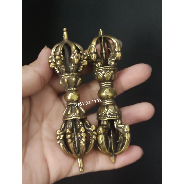 Chuông Chày Kim Cang mật tông tây tạng Thủ Công bằng đồng phong thủy 19cm