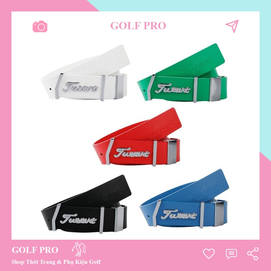 Thắt lưng golf nam thể thao da PU cao cấp có thể điều chỉnh chiều dài TL008