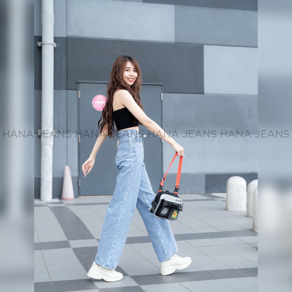 Quần Jean Ống Rộng Nữ Lưng Cao Phom Dài Kiểu ULZZANG HÌNH TỰ CHỤP | BigBuy360 - bigbuy360.vn