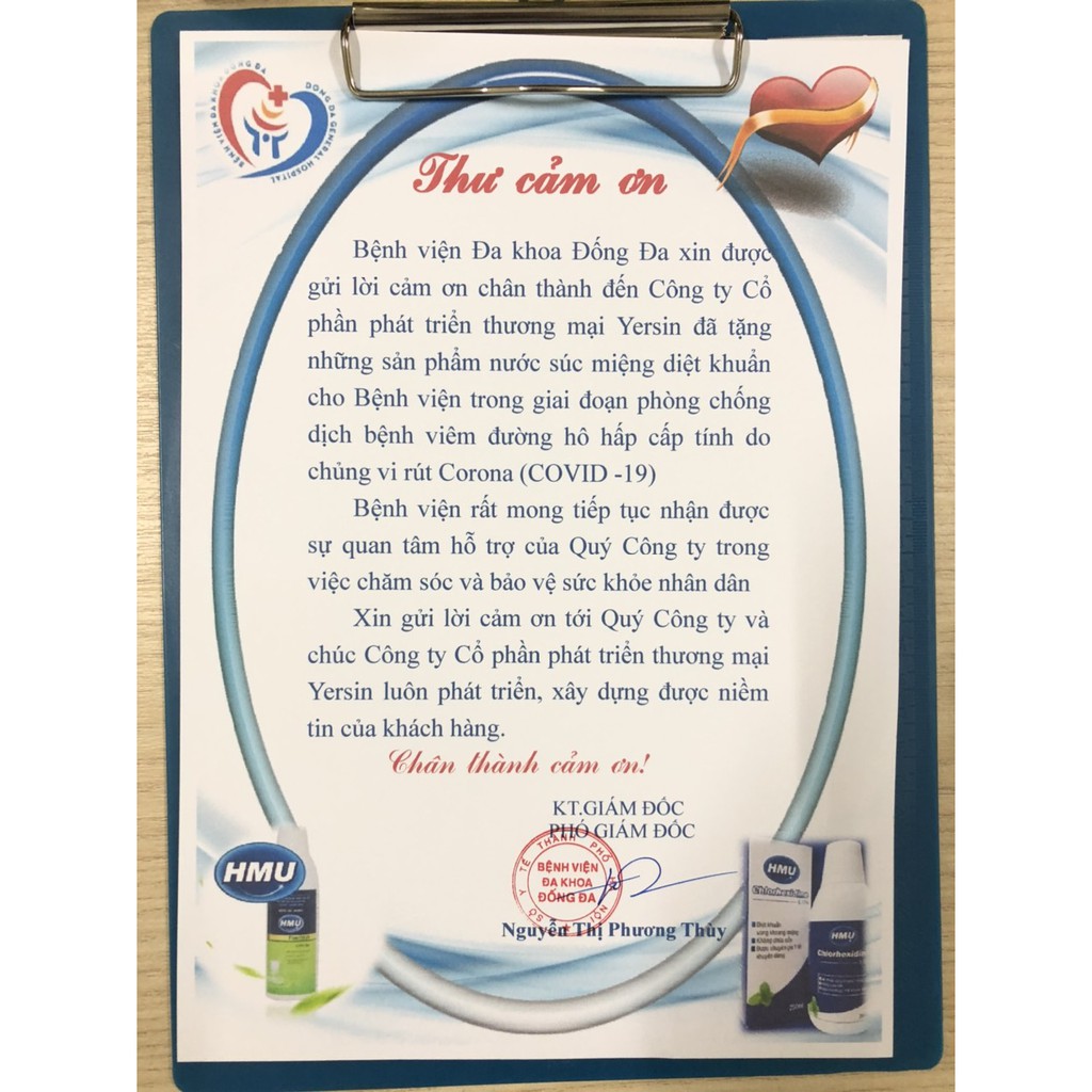 Nước súc miệng HMU Chlorhexidine 0.12%