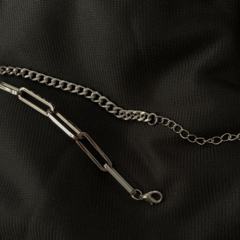 Dây Chuyền Mặt Hình Bướm Bằng Thép Titan Phong Cách Hip Hop 22704 Có Thể Sử Dụng Như Vòng Tay