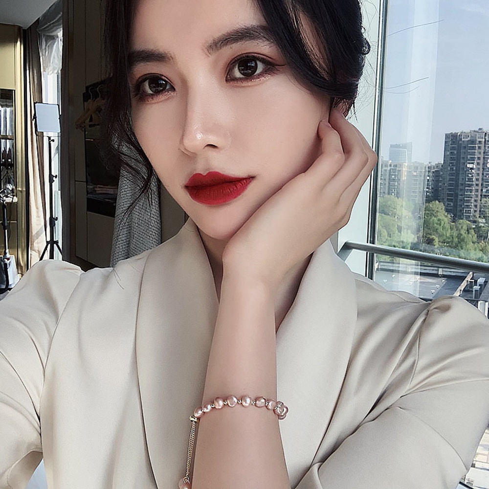 Vòng Tay Đính Ngọc Trai Nhân Tạo 23cm Thời Trang Mùa Hè Xinh Xắn Cho Nữ