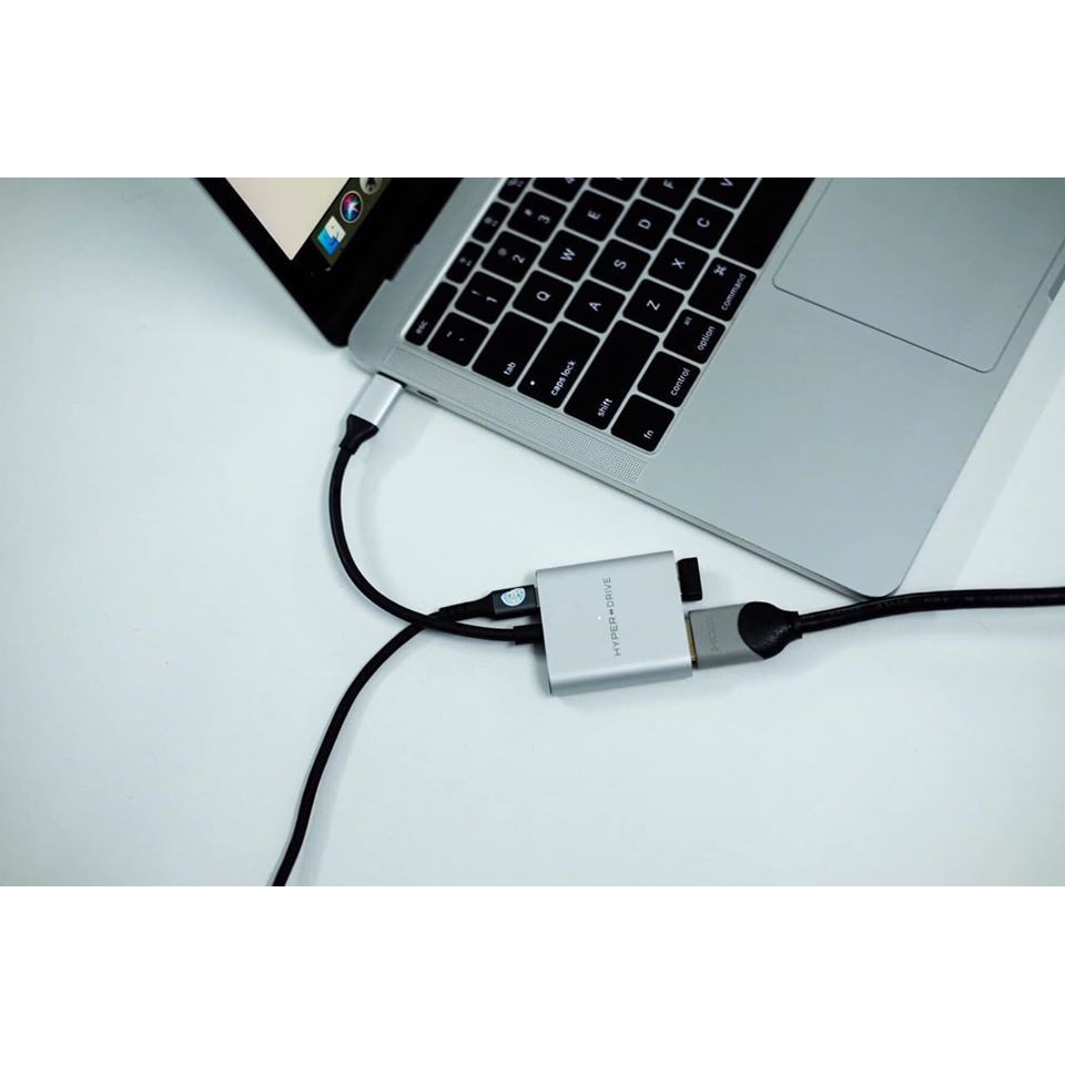 Cổng Chuyển Hyperdrive 3 in 1 HDMI 4K USB-C Cho Macbook,PC,Devices Chính Hãng