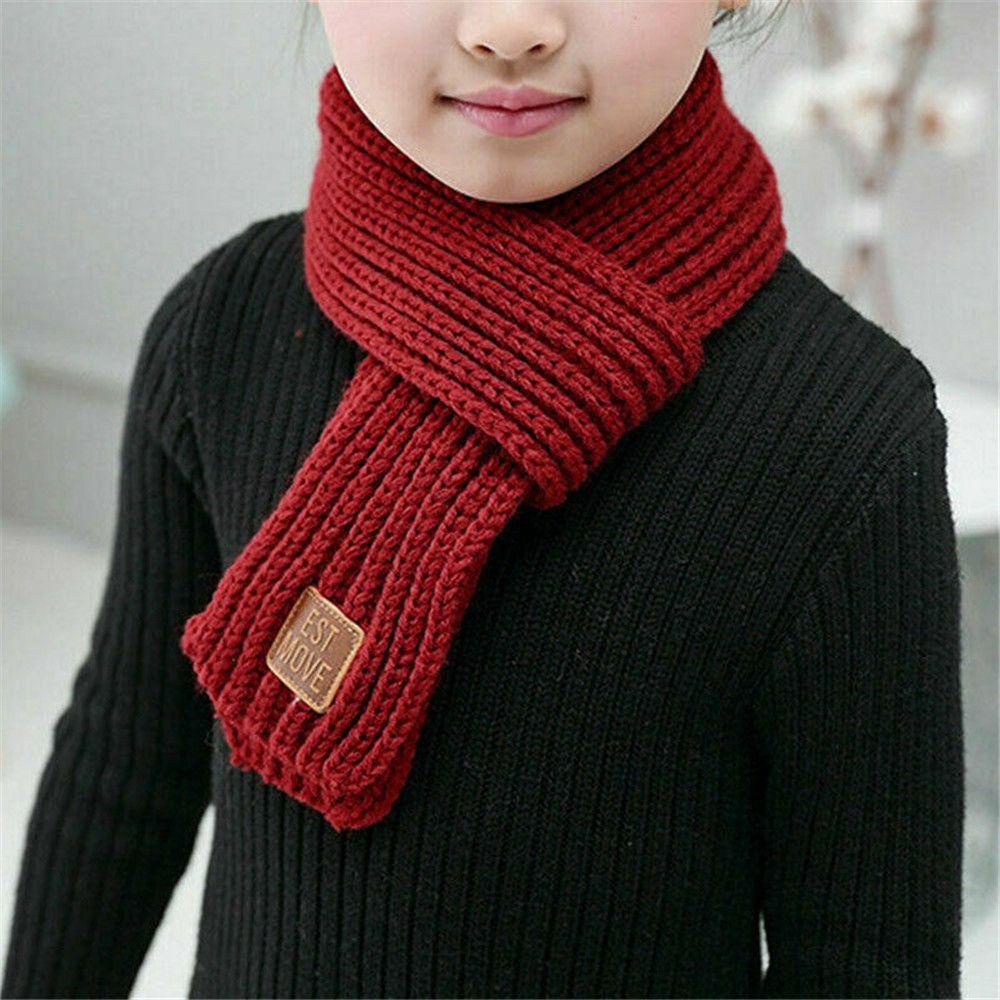 Khăn Choàng Cổ Dệt Kim Mềm Mại Dày Dặn Thời Trang Mùa Đông Cho Bé